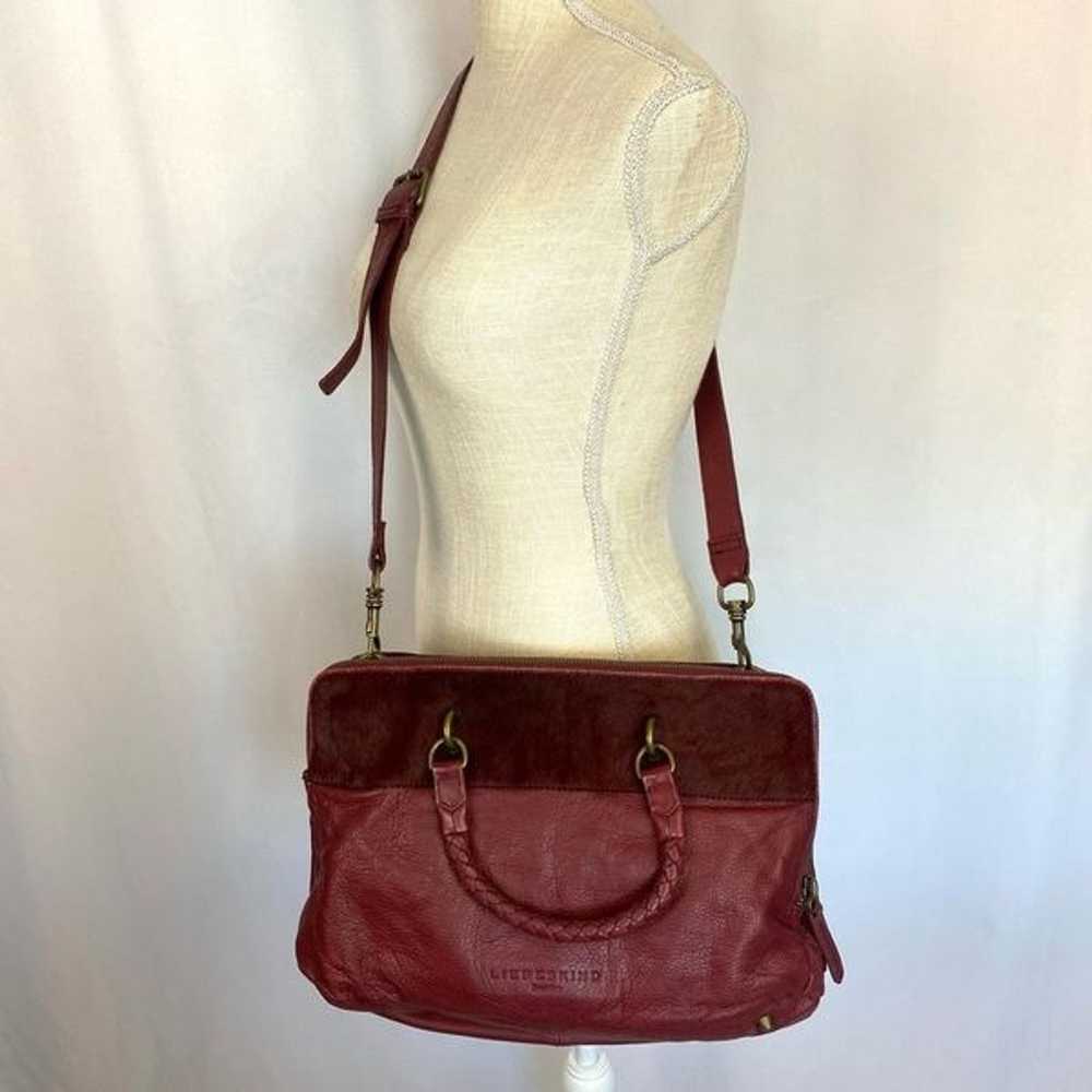 Liebeskind Leather handbag Burgundy Red Vintage D… - image 1