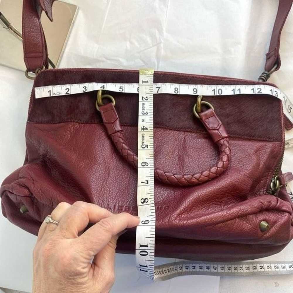 Liebeskind Leather handbag Burgundy Red Vintage D… - image 4