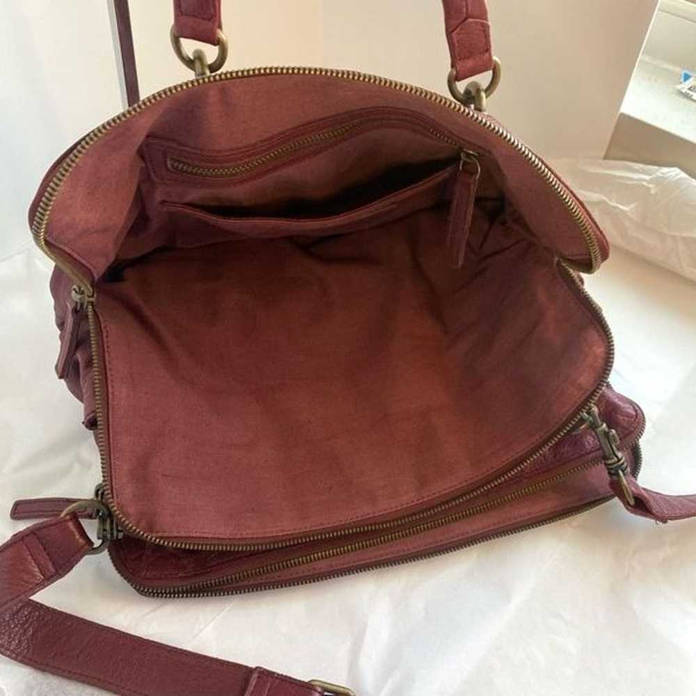 Liebeskind Leather handbag Burgundy Red Vintage D… - image 9