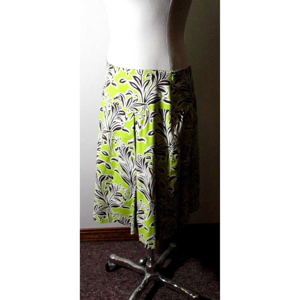 Vintage Green Cotton Pleated Skirt from J McLaugh… - image 3