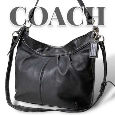 【Good quality】COACH 2WAY Shoulder Bag Leather Blac