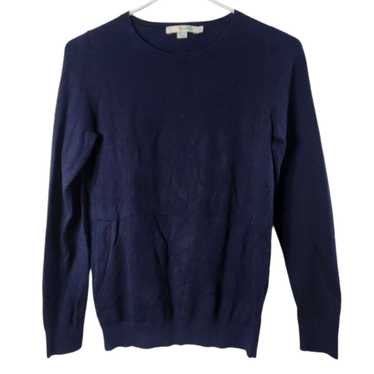 Boden Navy Blue Cotton Wool Blend Crewneck Pullove