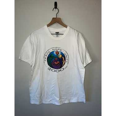 Fruit Of The Loom 2000 Peace Hope Unity White Mill