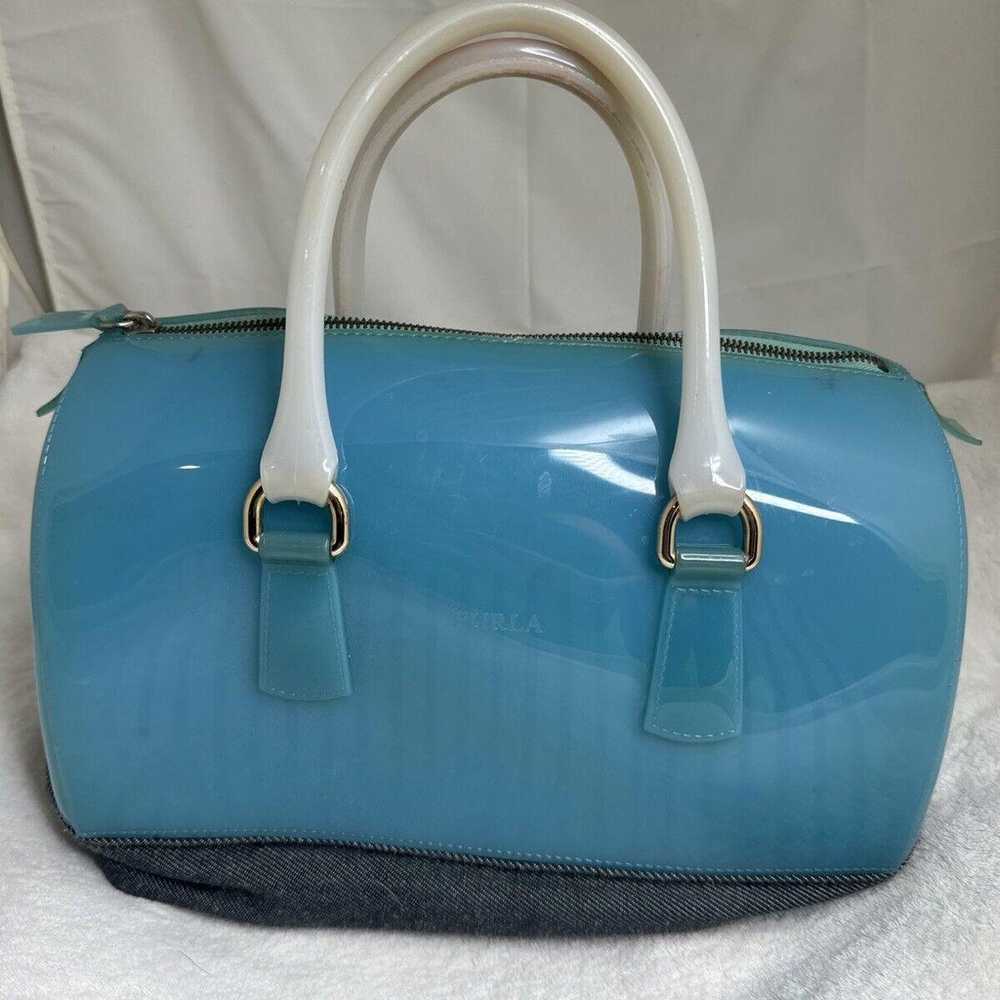 Furla Blue Jelly Handbag - image 1