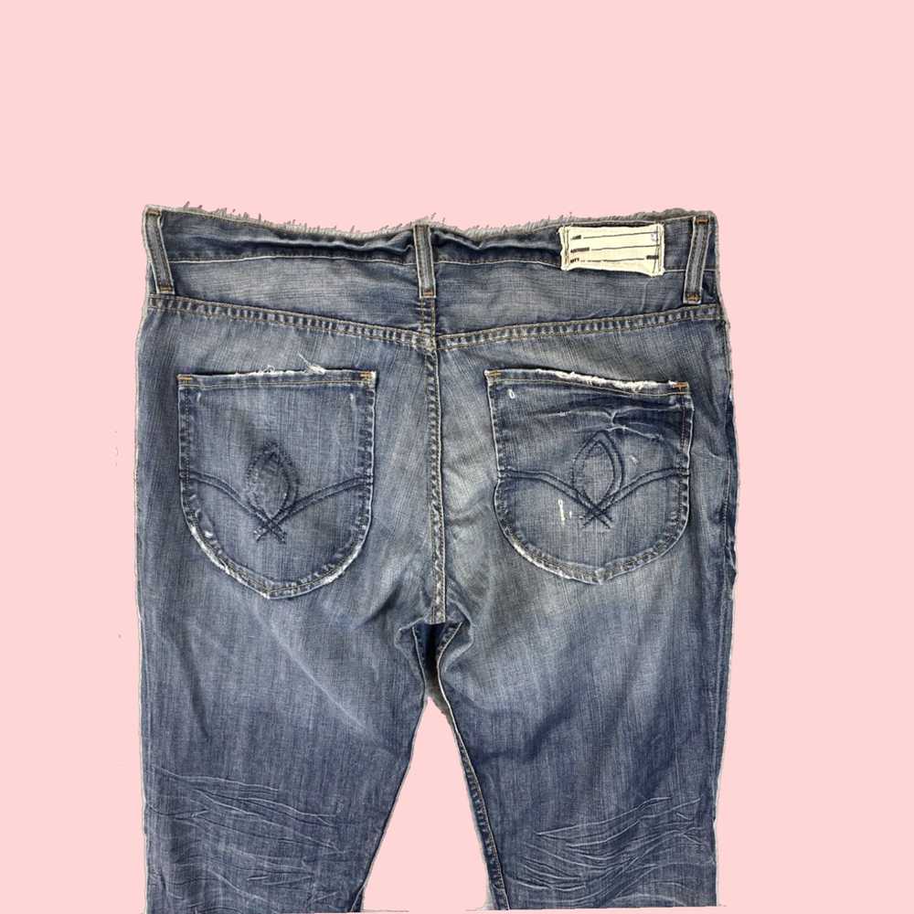 Vintage Authentic Blue Bootcut Cotton Denim Pants… - image 3