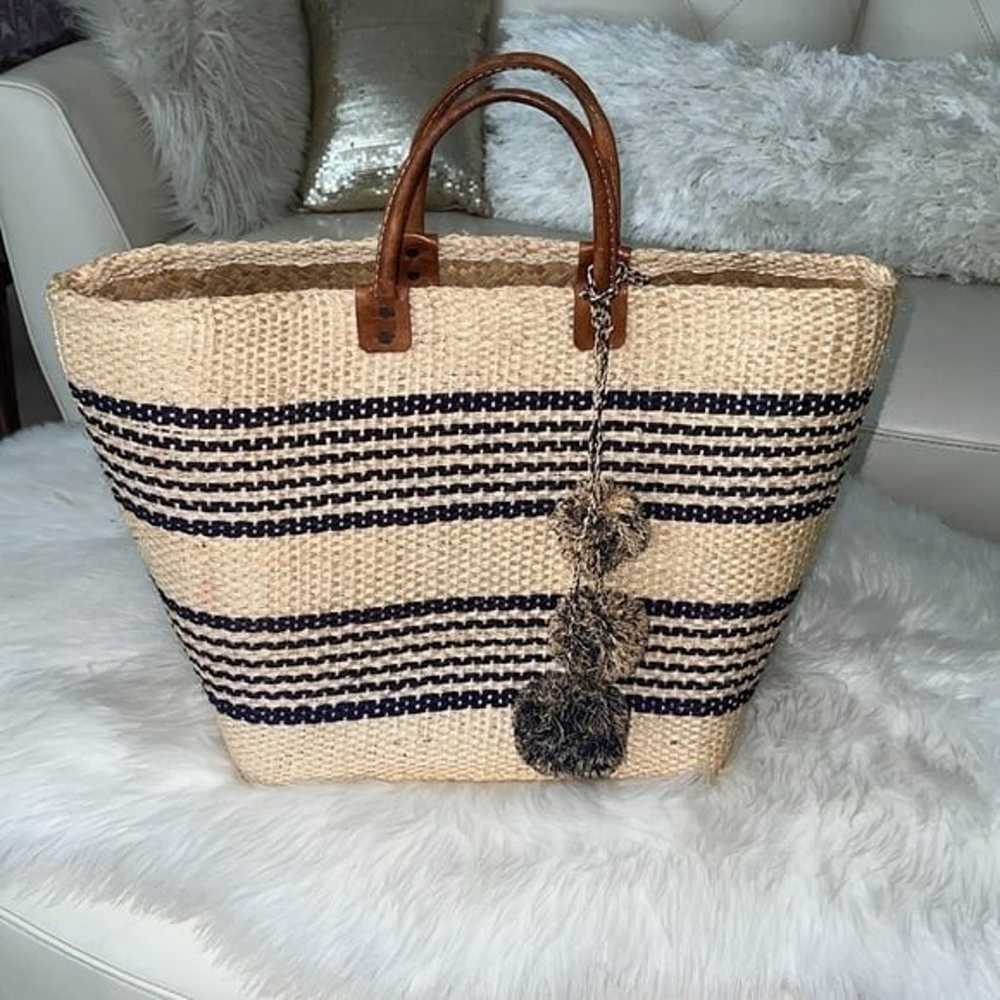 Mar y Sol straw beach summer tote - image 1