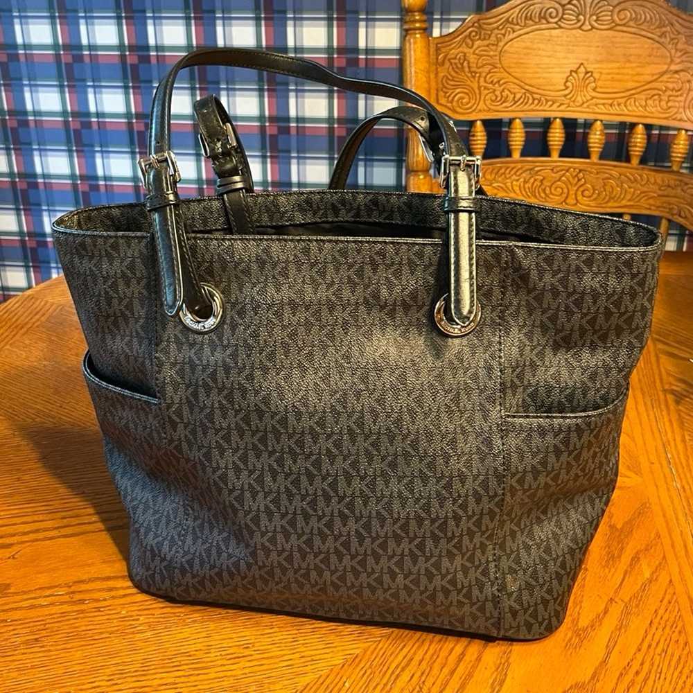 Michael Kors Black Logo Jet Set Tote and Wallet S… - image 3