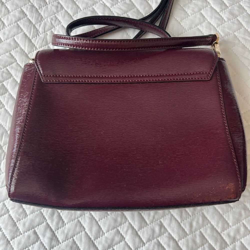 Kate Spade Burgandy Patent Leather Handle Purse w… - image 6