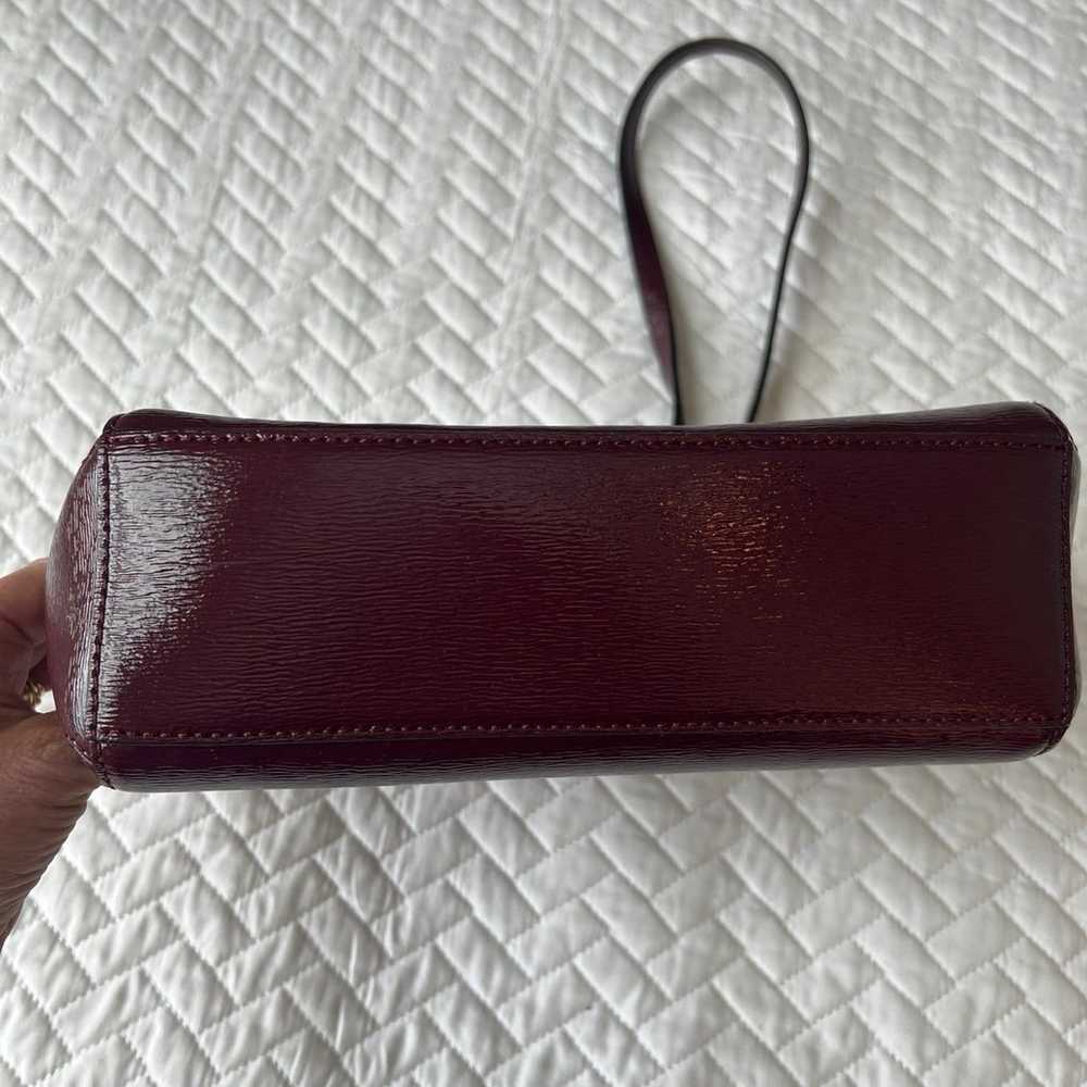 Kate Spade Burgandy Patent Leather Handle Purse w… - image 7