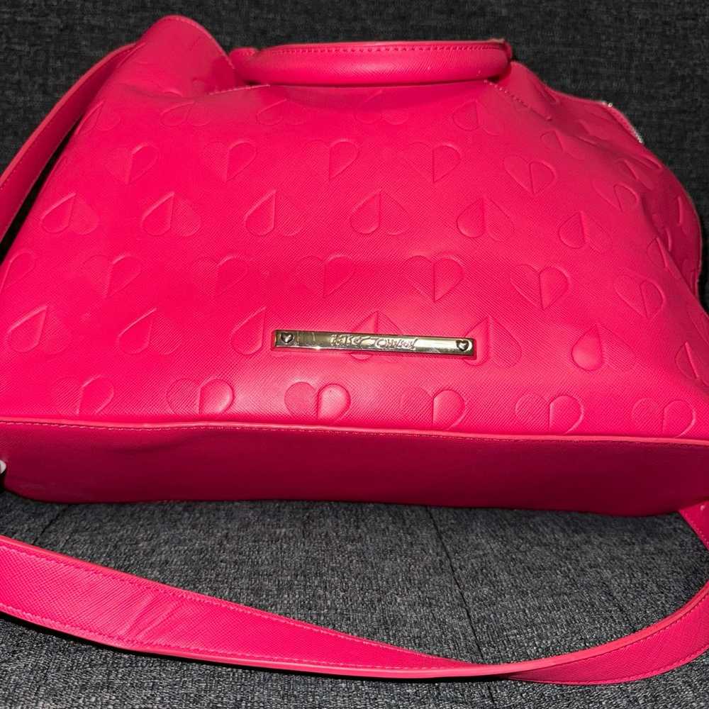 Betsy Johnson hot pink purse/satchel - image 2