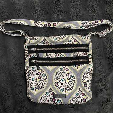 Vera Bradley Paisley Floral Crossbody Bag Gray