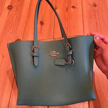 COACH Shoulder Bag Leather Green c4084 - image 1