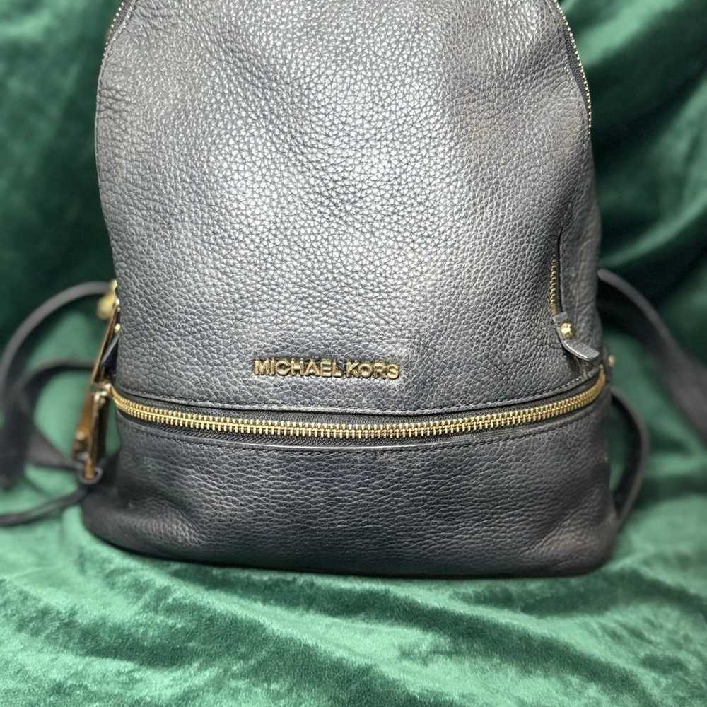 Michael Kors 30S5GEZB1L Rhea Zip Leather Backpack… - image 1