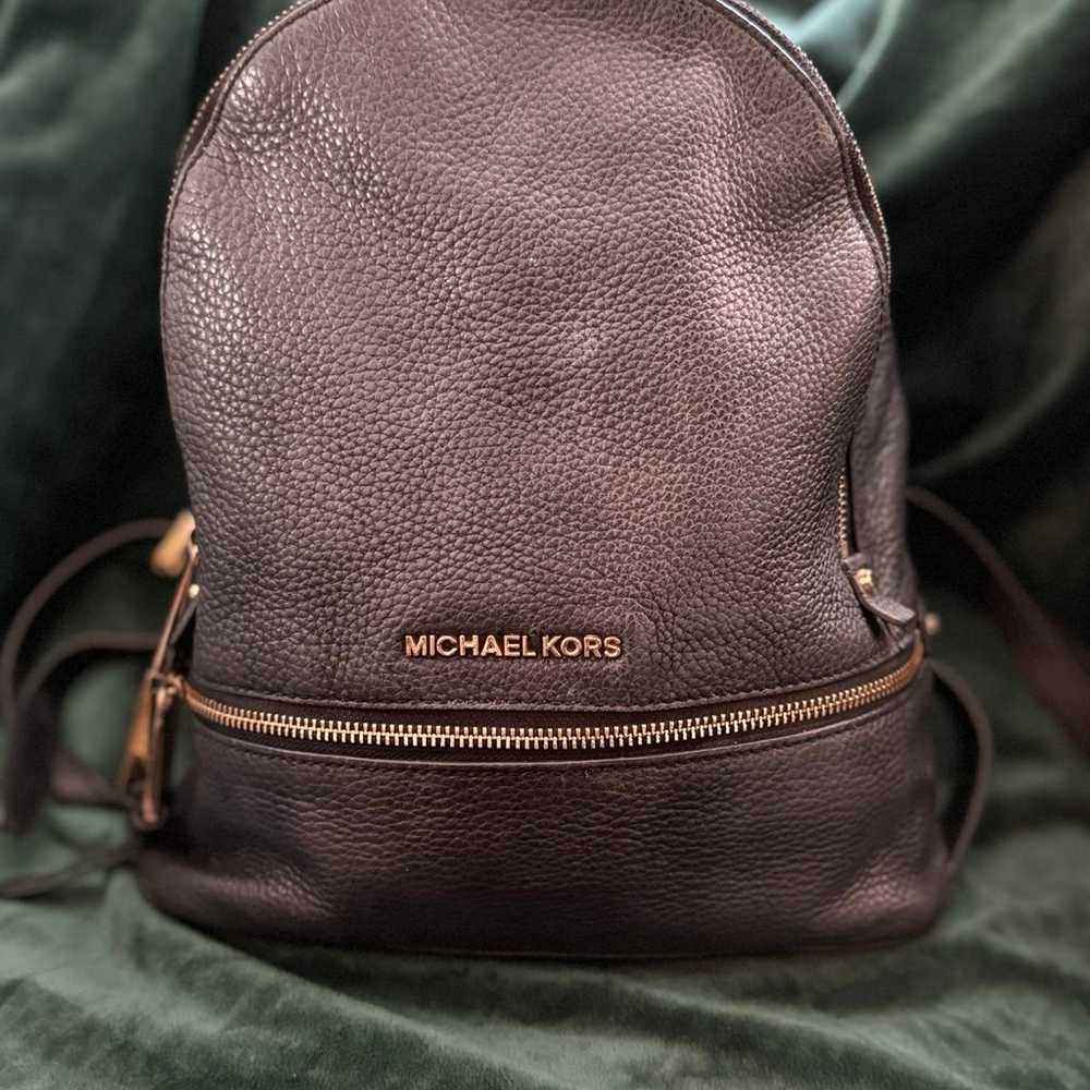 Michael Kors 30S5GEZB1L Rhea Zip Leather Backpack… - image 2