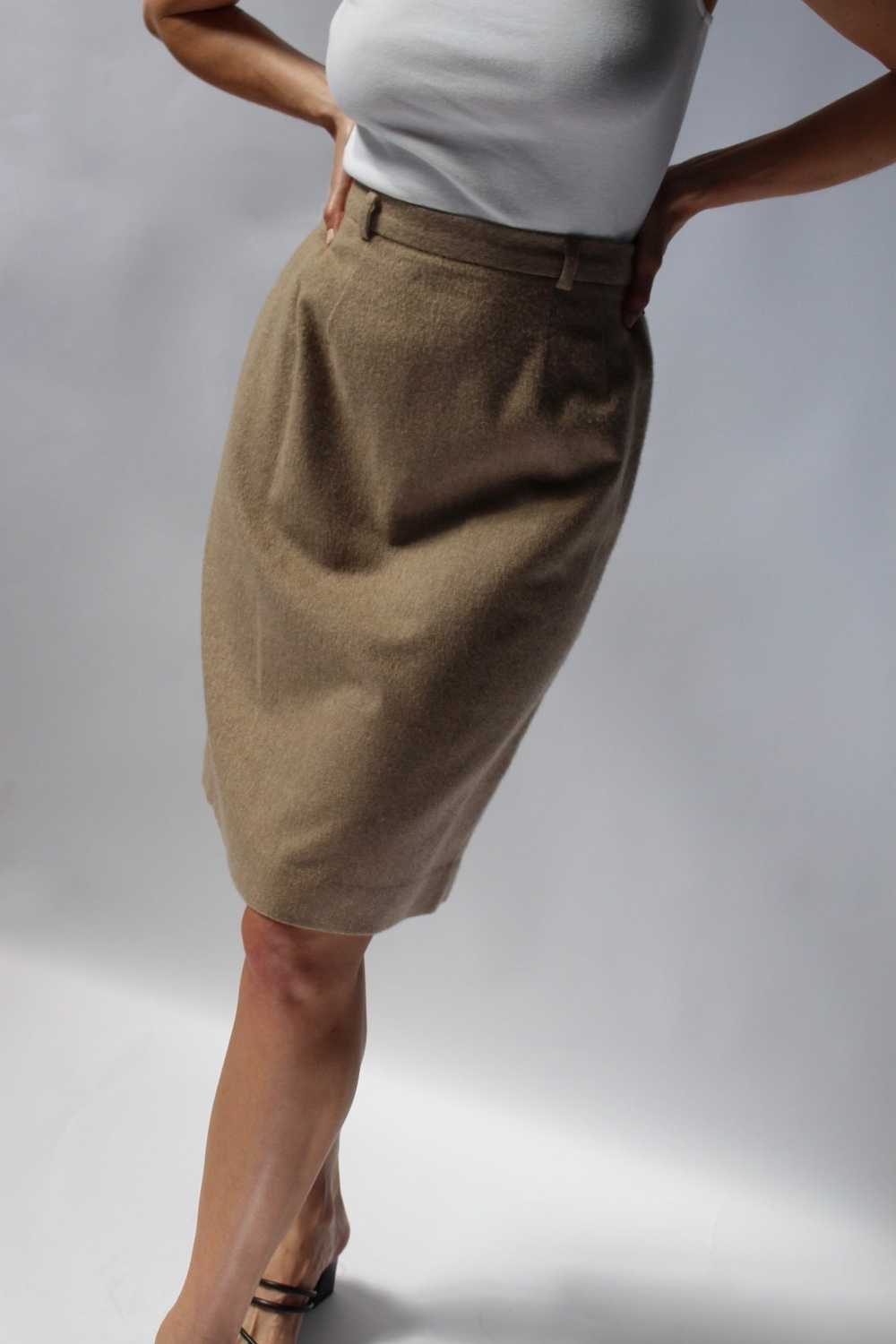 Vintage Ralph Lauren Cashmere Pencil Skirt - image 3