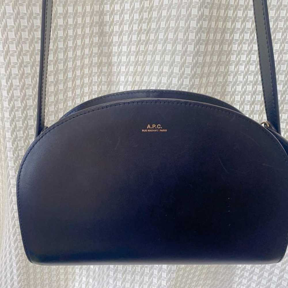 A.P.C. Shoulder bag Black Leather Crescent-shaped - image 1