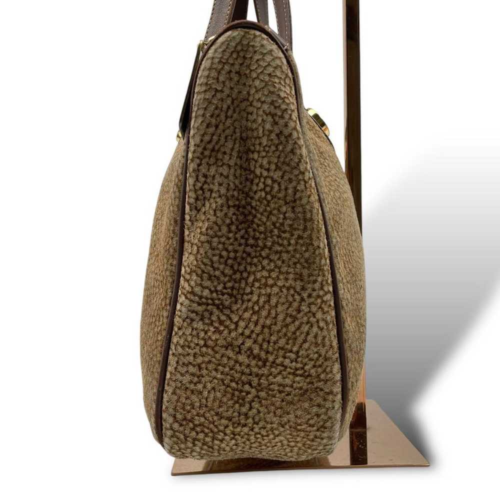 BORBONESE Bourbounese Quail Pattern Handbag Leath… - image 5