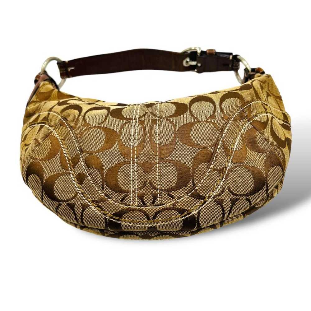 COACH Shoulder Bag Signature Leather Crescent Hal… - image 7