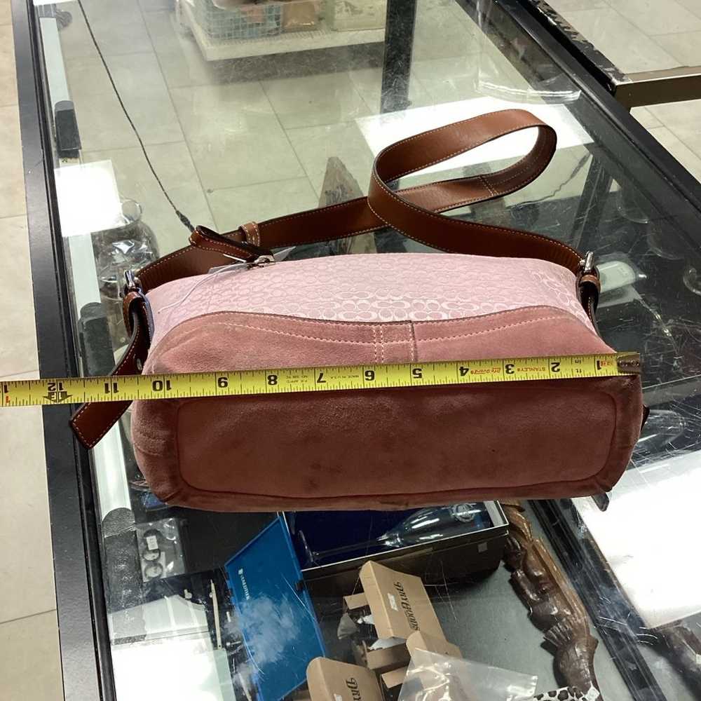 Pink y2k Coach signature shoulder bag - image 10