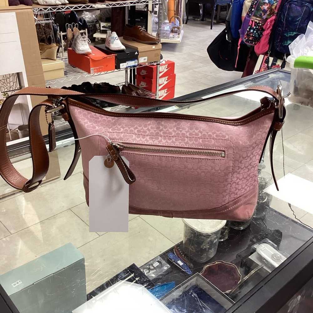 Pink y2k Coach signature shoulder bag - image 1