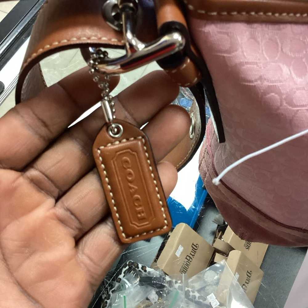 Pink y2k Coach signature shoulder bag - image 2