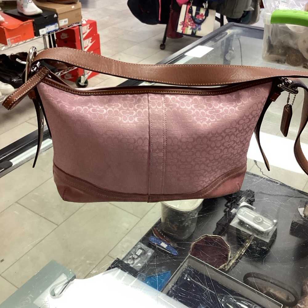 Pink y2k Coach signature shoulder bag - image 3