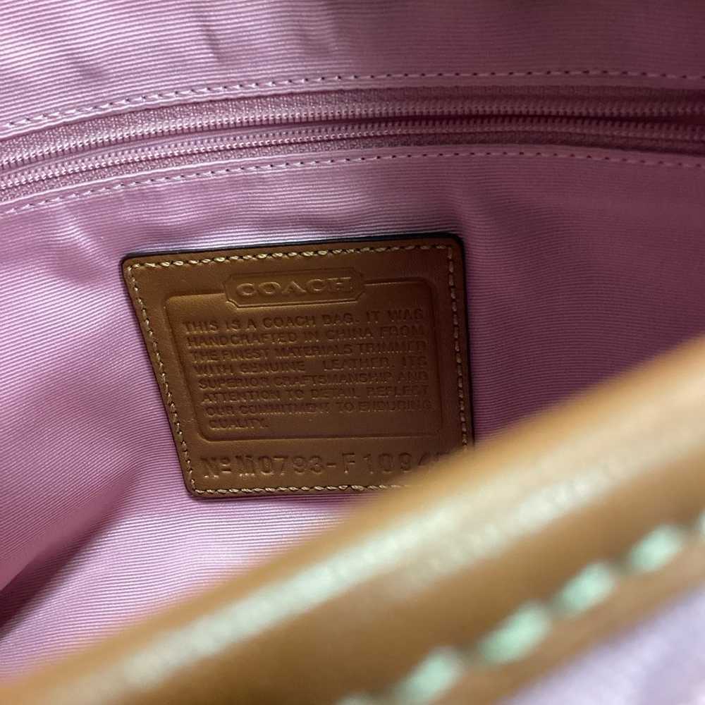 Pink y2k Coach signature shoulder bag - image 6