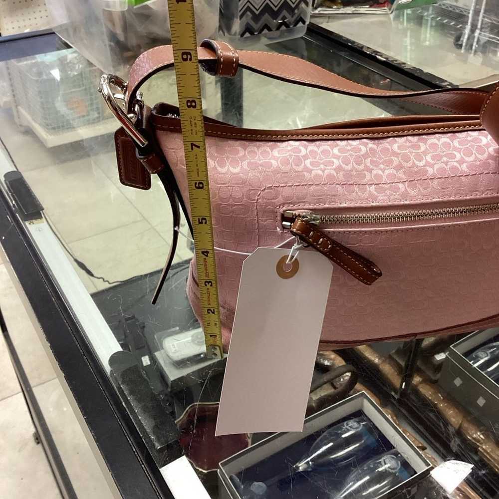 Pink y2k Coach signature shoulder bag - image 9