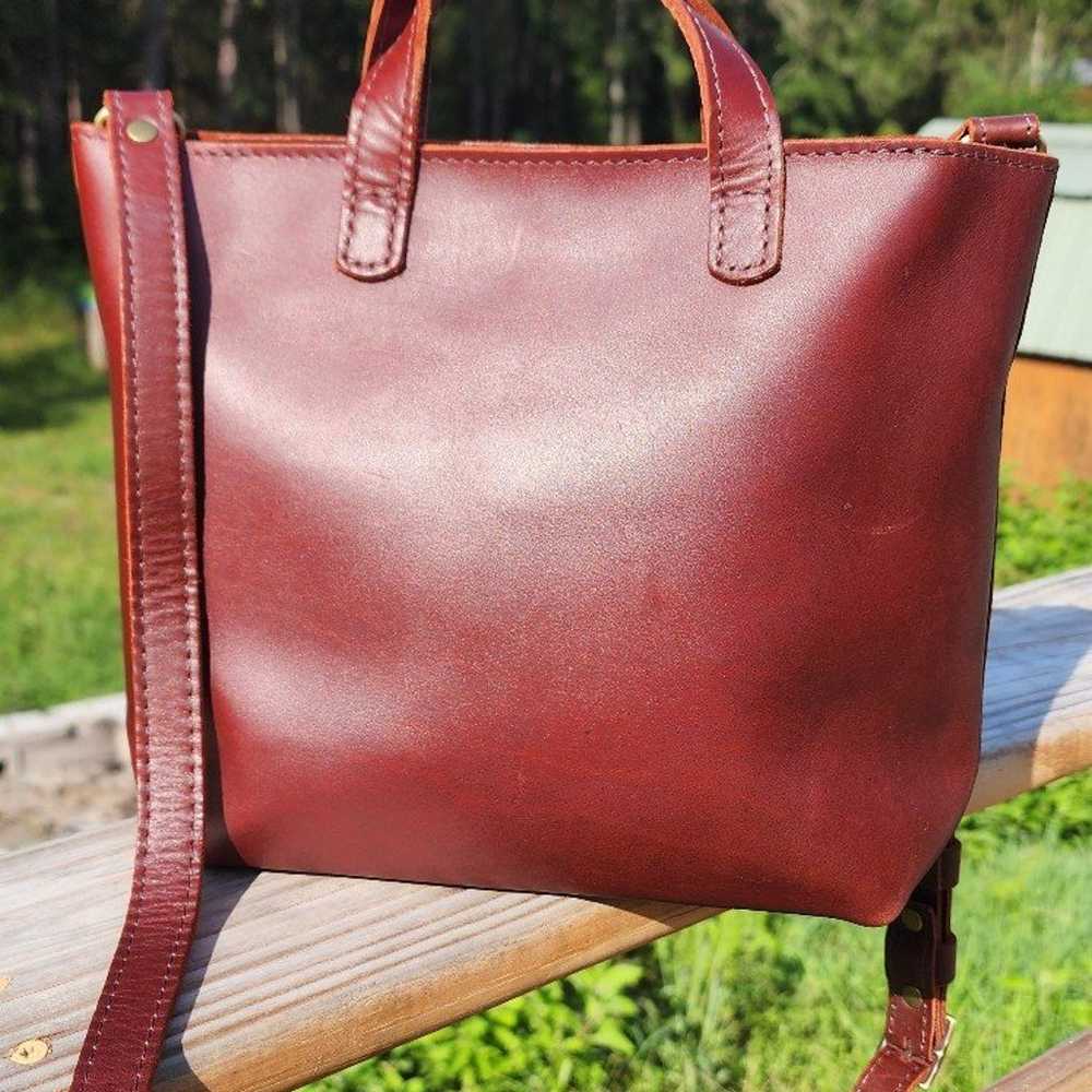 portland leather goods mini crossbody in Cognac - image 2