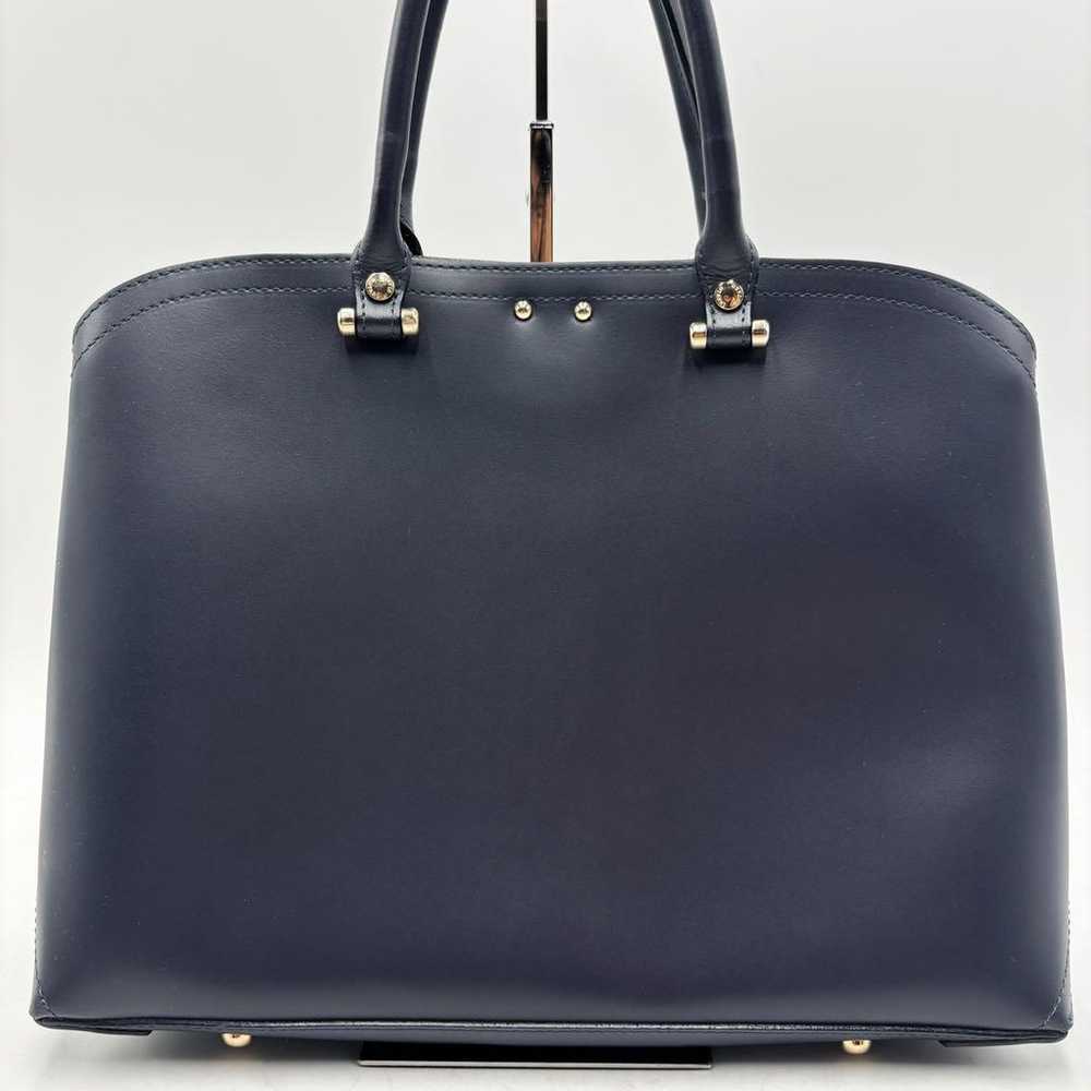 Rare! Gianni Notaro handbag leather navy blue - image 1