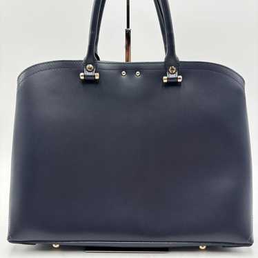 Rare! Gianni Notaro handbag leather navy blue - image 1