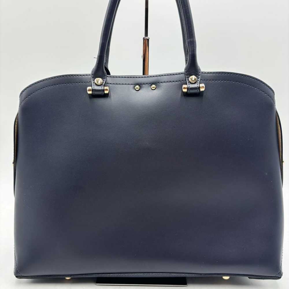 Rare! Gianni Notaro handbag leather navy blue - image 2