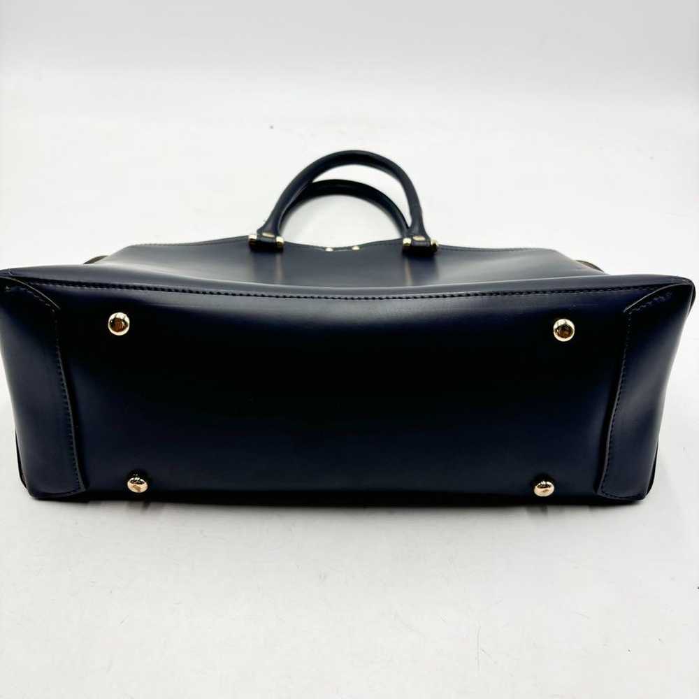 Rare! Gianni Notaro handbag leather navy blue - image 4