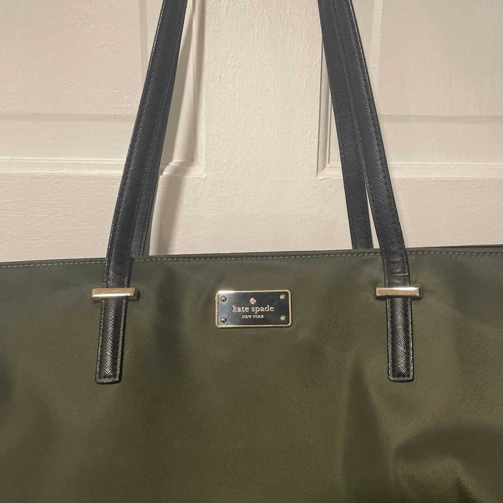 Stunning Kate Spade Tote Bag!! Hunter Green - image 2