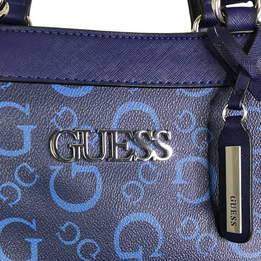 GUESS Women's Elian Satchel Purse Tote Handbag Bl… - image 2