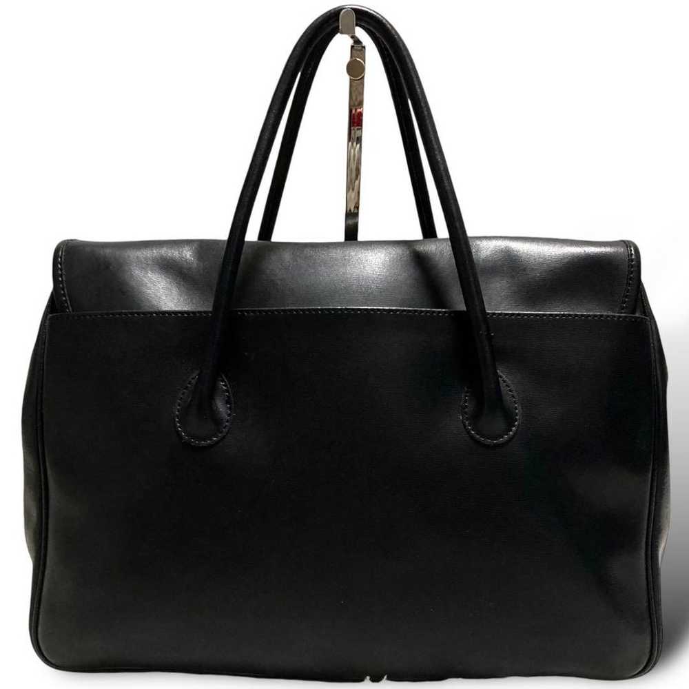 Longchamp tote bag Roze flap all leather business… - image 3