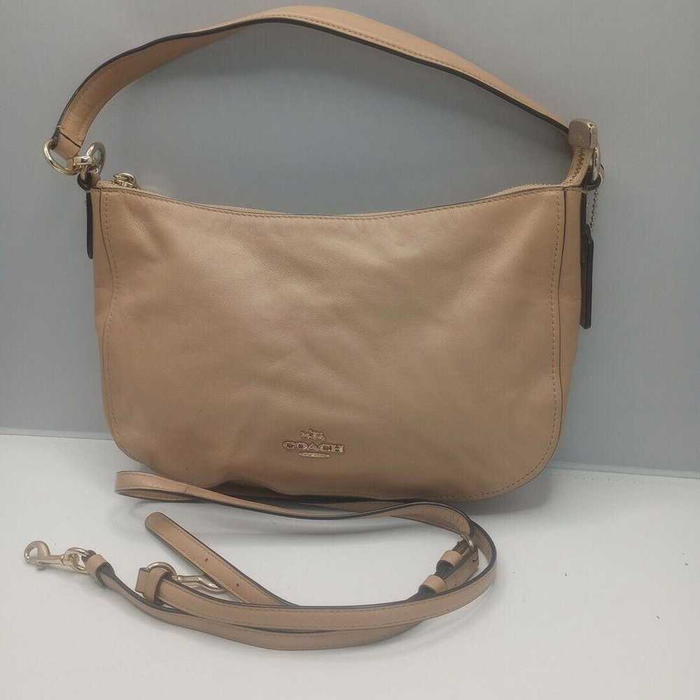 Authentic Coach Women's Beige 2 way Crossbody Lea… - image 3