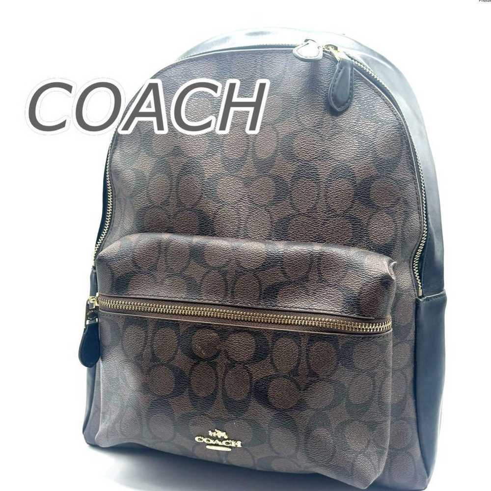 【Popular】COACH Signature Backpack Large Capacity … - image 1