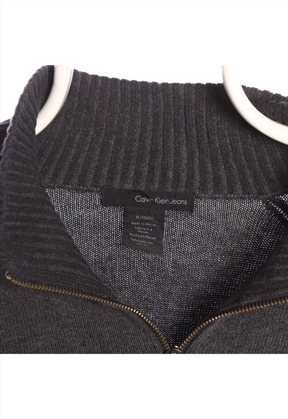 Vintage 90's Calvin Klein Jumper Quarter Zip Knit… - image 4