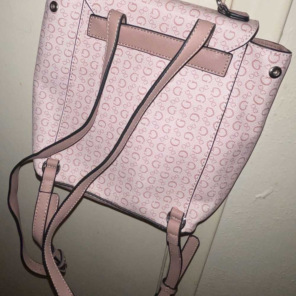 Guess Wesley light rose/pink backpack purse… NEW! - image 8