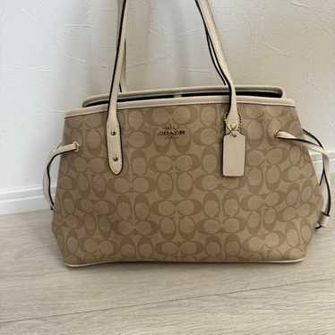 Excellent condition☆ COACH tote bag Signature bei… - image 1