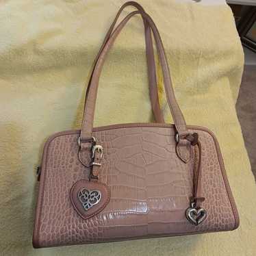 Genuine Brighton Pink Leather Alligator Bag