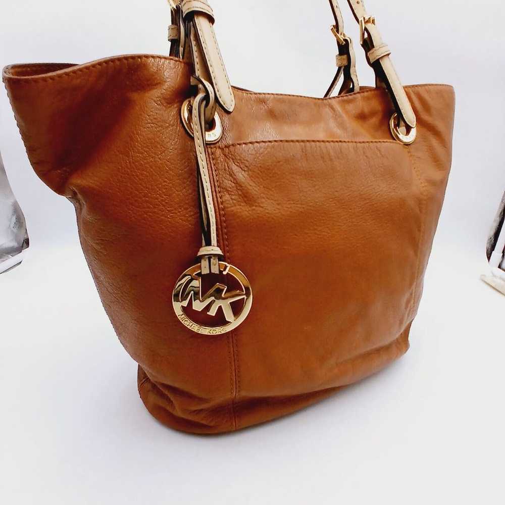 Michael Kors Jet Set Leather Tote Brown - image 11