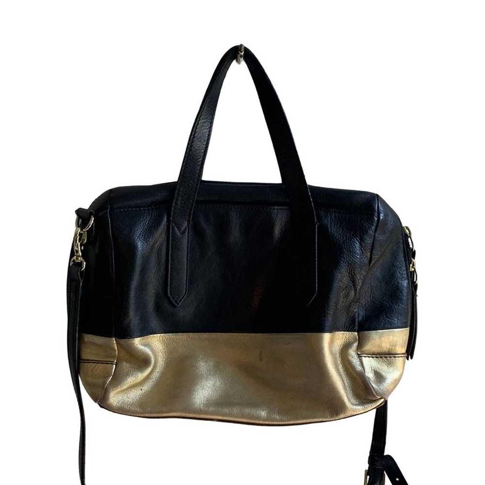 Fossil Leather Sydney Satchel in Gold Dip - image 8