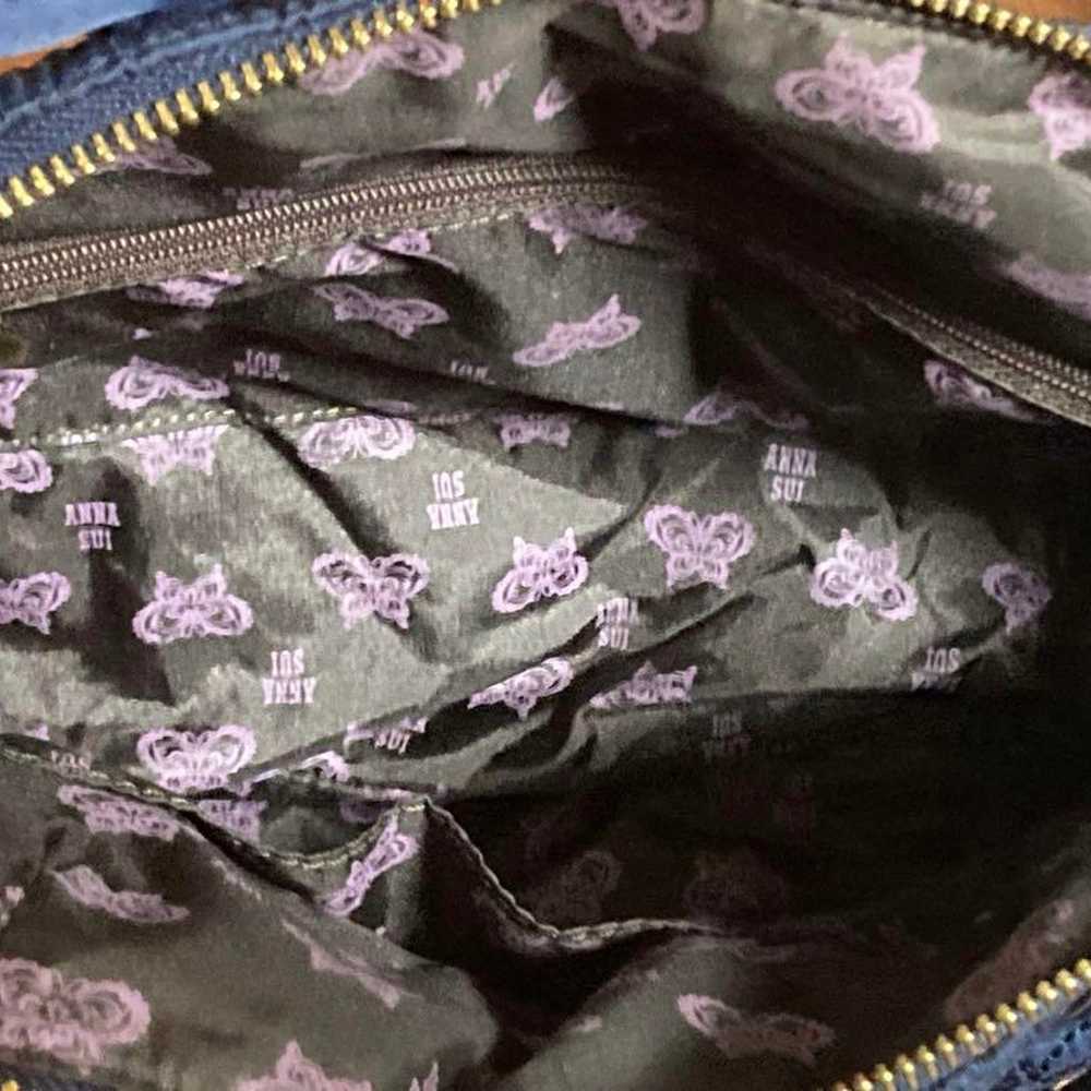 ANNA SUI Nylon x Embroidered Butterfly Tote Bag. - image 4