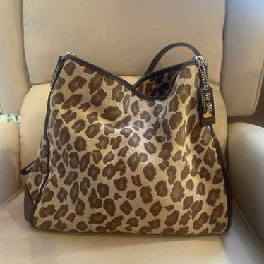 Coach Brown top Midnight Oak Brown Phoebe Leather Hobo Shoulder Bag