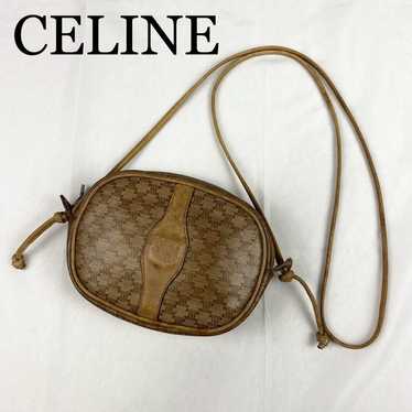 CELINE Shoulder Bag Triumph Embossed Brown PVC x … - image 1