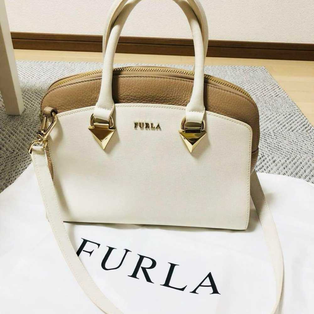 FURLA Handbag Shoulder Bag / White x Beige - image 1