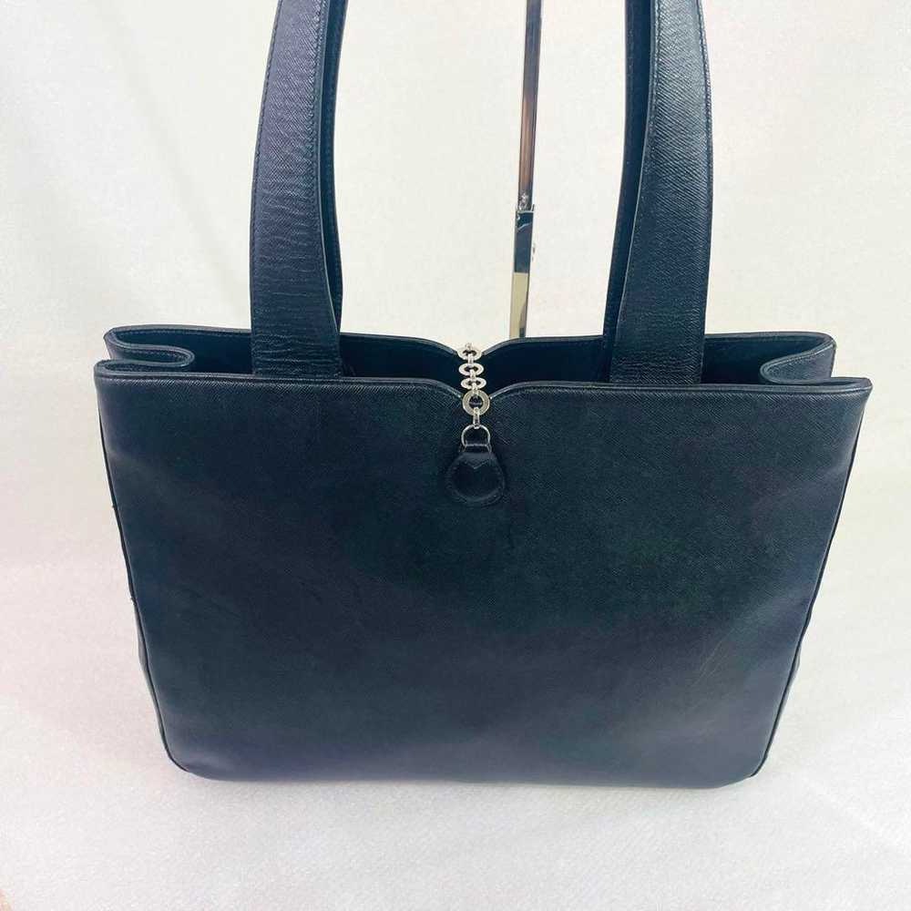 Salvatore Ferragamo Tote Bag Gancini Black Leathe… - image 3