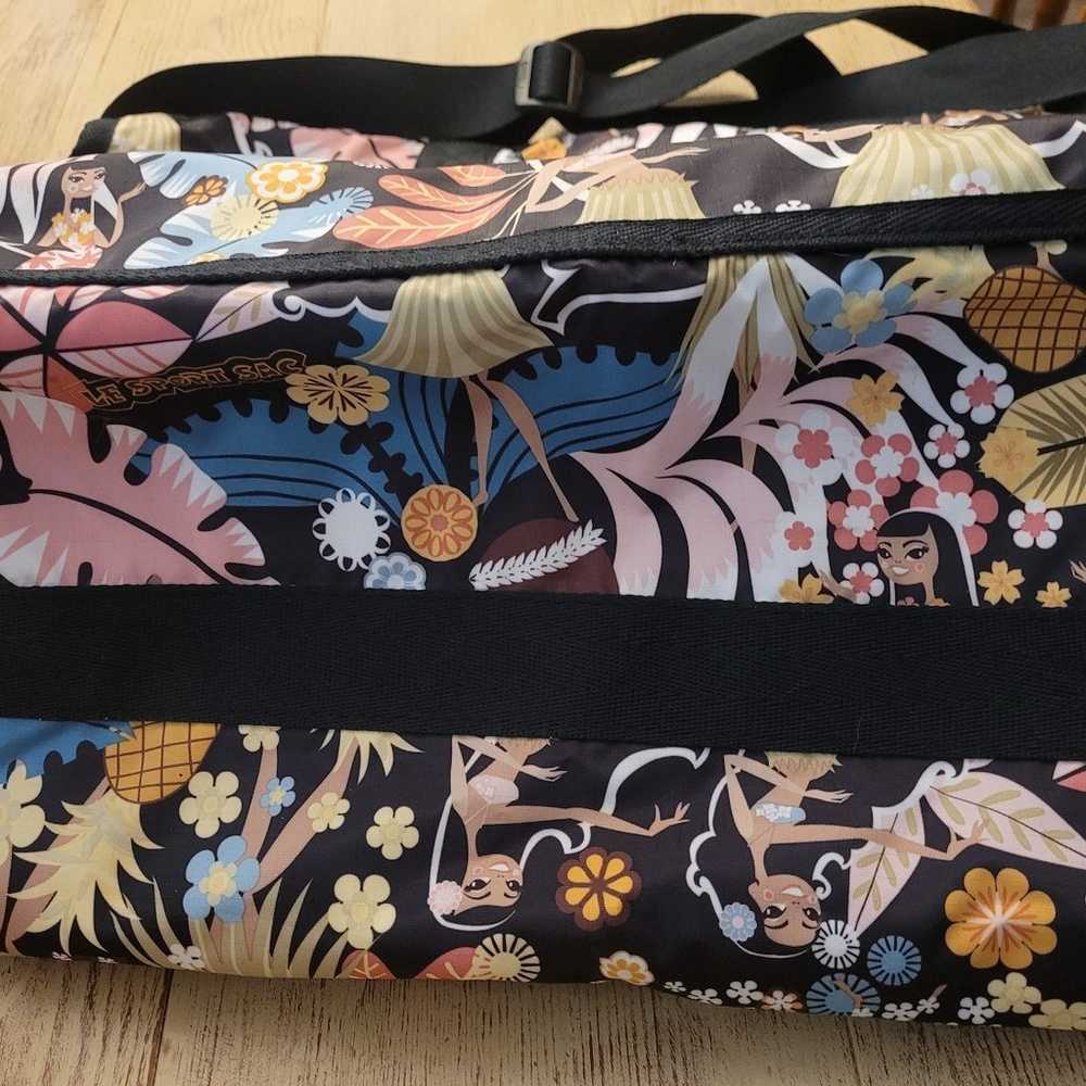 LeSportsac Duffle Bag/Pouch Hawaiian girl pattern - image 2